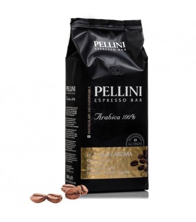 Pellini Espresso Bar Gran Aroma 100% Arabica en Grains 1kg